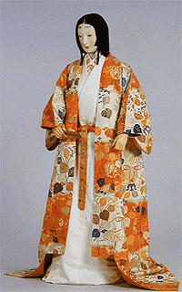 打掛をつけた武家上流婦人 ・安土 桃山時代・武装の伸展 日本服飾史 