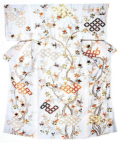 江戸時代後期の夏の帷子の小袖 江戸時代 小袖の完成 日本服飾史 資料 風俗博物館 よみがえる源氏物語の世界