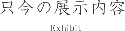 只今の展示内容